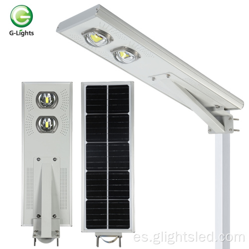 Nuevo diseño impermeable al aire libre IP65 50W 100W 150W 200W COB integrado todo en un LED Solar Road Light